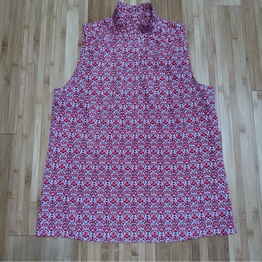 J. Crew Sleeveless Top in Red and White